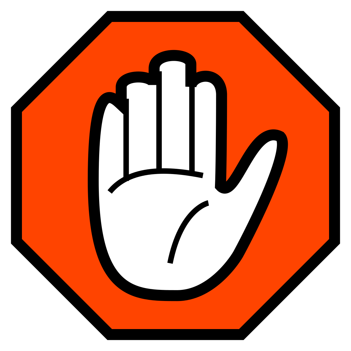 stop sign hand icon