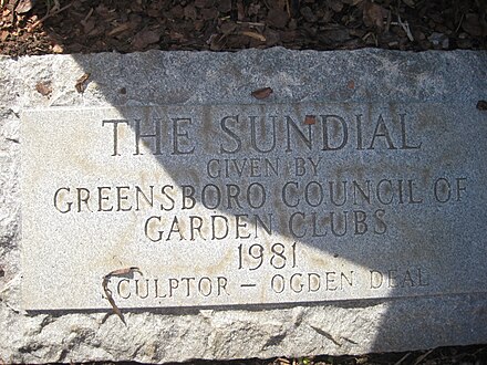 Sundial plaque Sundial plaque Bicentennial Garden.jpg