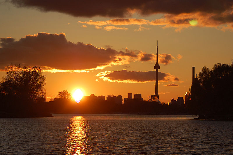 File:Sunset at Ashbridge's Bay in Toronto.jpg