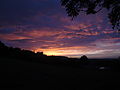 A Summer's evening sunset, seen from Ashknowle Lane, Whitwell, Isle of Wight in August 2011.