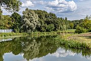 English: Svislač river near Sierabranka microdistrict. Minsk, Belarus Беларуская: Рака Свіслач каля мікрараёна Серабранка. Мінск, Беларусь Русский: Река Свислочь возле микрорайона Серебрянка. Минск, Беларусь