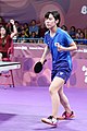 Deutsch: Tischtennis bei den Olympischen Jugendspielen 2018; Tag 9, 15. Oktober 2018; Mixed, Finale, Mixed-Doppel – Miu Hirano (JPN) gegen Sun Yingsha (CHN) 2:3 English: Table tennis at the 2018 Summer Youth Olympics at 15 October 2018 – Mixed Final, Mixed-Double – Miu Hirano (JPN) Vs Sun Yingsha (CHN) 2:3