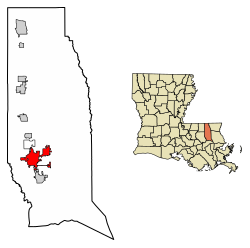 Location of Hammond in Tangipahoa Parish, Louisiana