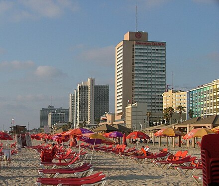 Small section of the beach at Tel Aviv