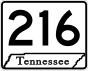 State Route 216 Primärmarkierung