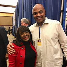 Congresswoman Terri Sewell and Charles Barkley at Doug Jones' election night party in 2017. Terri Sewell and Charles Barkley - 2018.jpg