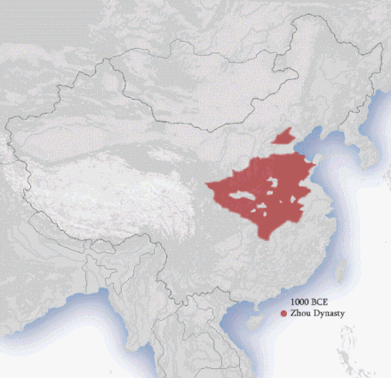 Approximate territories ruled by the Chinese monarchy throughout history