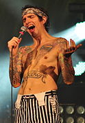 Justin Hawkins, lead singer of The Darkness