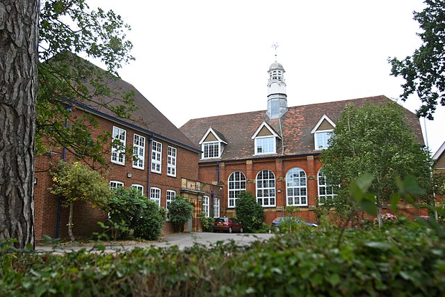 The main school building, from the south of the site