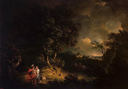 Landscape with Dido and Aeneas, by Thomas Jones (1769)
