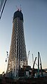 Кулата достига височина от 245 (22 декември 2009 г.)