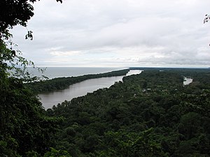 One of Costa Rica's many national parks to protect biodiversity and habitat loss, Tortuguero National Park. Tortuguero Nationalpark.jpg