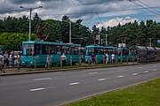 English: Tram traffic jam. Minsk, Belarus Беларуская: Трамвайны затор. Мінск, Беларусь Русский: Трамвайный затор. Минск, Беларусь