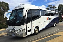 Volvo B11R coach in June 2018 Transwa B11R.jpg