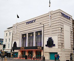 The exterior of Troxy, London
