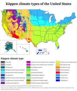 Climate of the United States Varies due to changes in latitude, and a range of geographic features