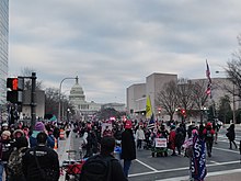 Demonstrators marching down Pennsylvania Avenue towards the U.S. Capitol on January 6, 2021 US Capitol January 6th 2021 during the riot.jpg