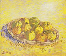 Still life with apple basket by Vincent van Gogh