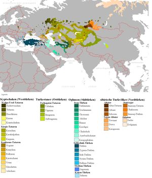 튀르크어파의 언어가 공식 지위를 가진 국가와 자치행정구역
