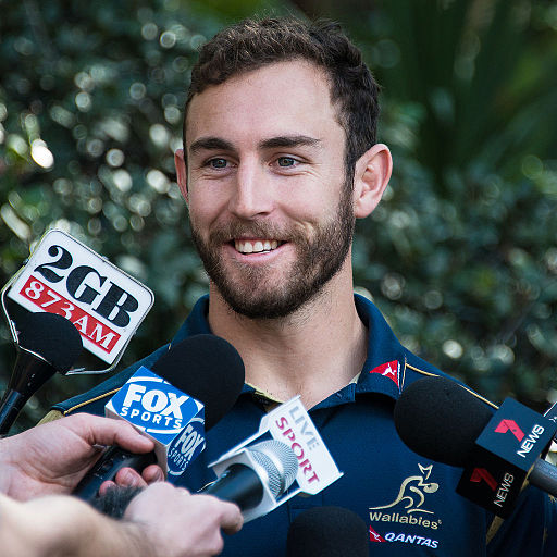 Wallaby Nic White speaks to the media in 2014