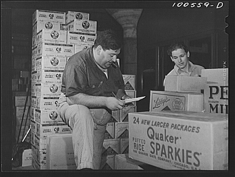 File:Washington, D.C. Checker going over an order of groceries 8c28456v.jpg