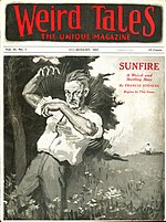 Weird Tales cover for July-August 1923