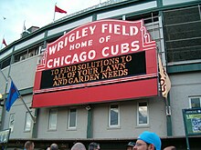 Wrigley Field in 2009.
April 23: Weeghman Park, later known as Wrigley Field, opens Welcome sign at Wrigley.jpg