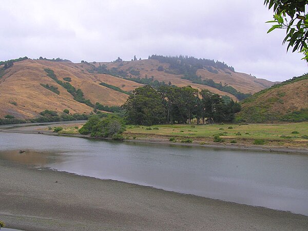 The Russian River downstream of Duncans Mills