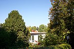 2 groups of yew trees, each consisting of 3 yew trees (Taxus baccata)