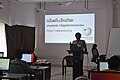 Mujeeb introducing Malayalam Wikipedia to participants.