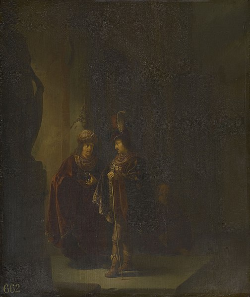 File:Willem de Poorter (Haarlem 1608-died after 1648) - Mordecai Listening to the Conspiracy of Ahasuerus's Chamberlains, Bigthan and Teresh - RCIN 403902 - Royal Collection.jpg