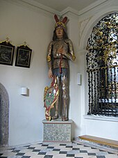 Statue des Riesen Haymon in der Stiftskirche