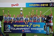 Russia, the winners of stage in Kazan and the Grand Prix Series overall Womens 7s GPS Kazan Russia 2018 Winners.jpg