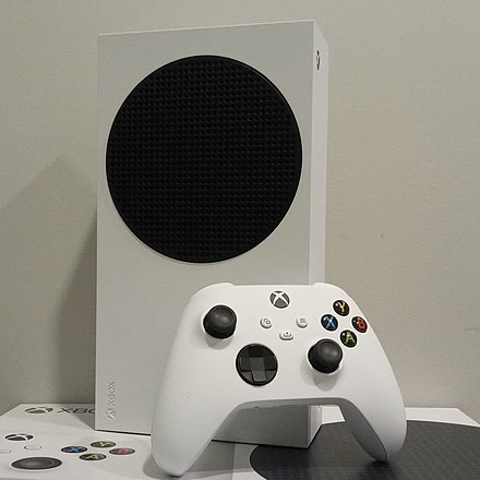 The Xbox Series S with controller