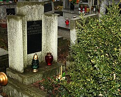Grób żony na cmentarzu Rakowickim