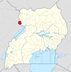 District location in Uganda