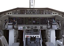 Cockpit einer Saab 2000