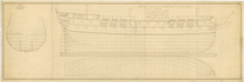 Designs for HMS Redoubtable (1815) 'Redoubtable' (1815) RMG J3334.png