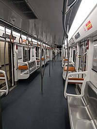 Interior of a Line 4 train Zhong Qing Gui Dao Jiao Tong 4Hao Xian Che Xiang .jpg