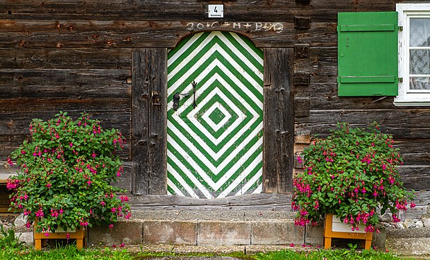 Front door of a farmhouse