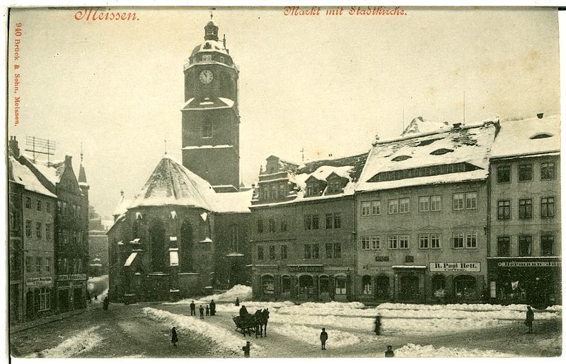 File:00940-Meißen-1899-Marktplatz mit Kirche und Pferdeschlitten-Brück & Sohn Kunstverlag.jpg