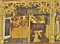 Chapelle Notre-Dame de Kerdévot : retable flamand, un des panneaux (Adoration des mages)
