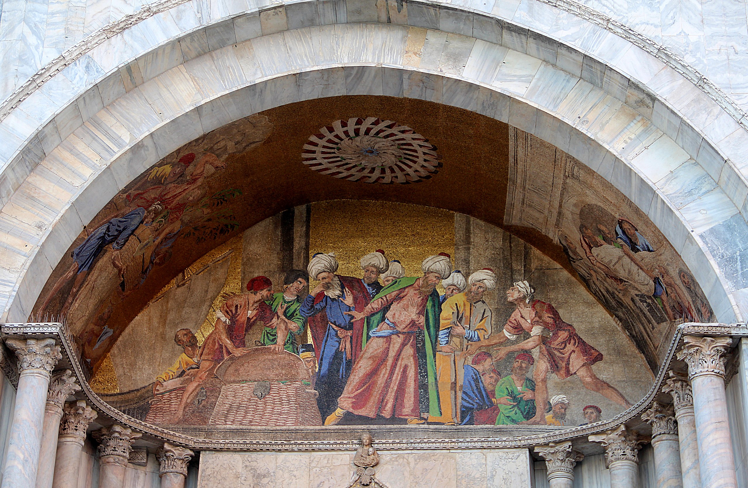 File:0 Venise, mosaïque du portail de la chapelle Zen - Basilique 