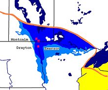 Lockhart Phase of Lake Agassiz, ca 13,000 YBP. Teller and Leverington, 2004 (U.S. Geological Survey)