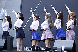 Apink performs at the Mercedes Benz Donatic & Race Event in May 2017