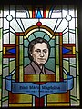 Portréja a litéri katolikus templomban található díszüveg ablakon (ismeretlen alkotó műve)