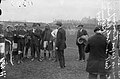 Collins talking to hurlers before the 1921 Championship