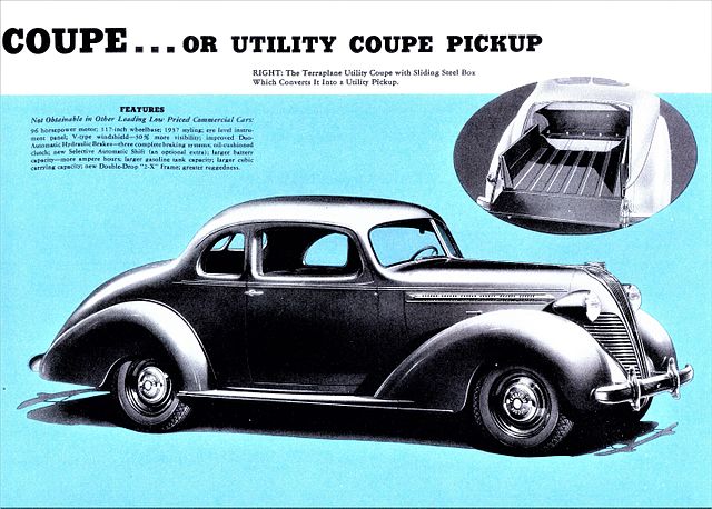 1937 Terraplane Utility Coupe, convertible to Pickup