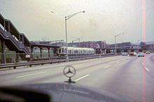The station in June 1967 19670600 01 CTA Congress L @ Kostner Ave.jpg