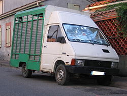 Front view (from the right) of the van